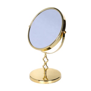 Cheap China glass mirror, metal standing makeup mirror, ladies table cosmetic mirror