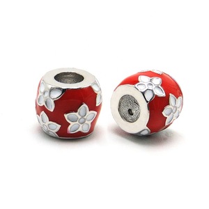 Diamond micro pave setting jewelry copper large hole round bath turquoise beads bracelet sterling silver spacer jewelry beads