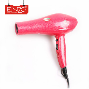 ENZO Middle East market professional 7500 W color box packing electric DC motor hotel salon yellow mini hair dryer with diffuser