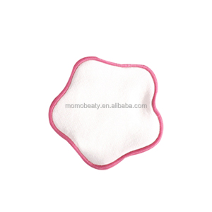 Factory cheap price mentally friendly 30% cotton makeup remover pad, 70% bamboo reusable makeup remover pad