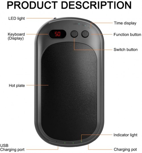 Hand Warmer Multi-function USB Charging Power Bank Hand Warmer Fast Charging Instant Mini Wholesale Reusable