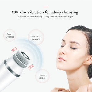 Hot selling 4 brush heads sonic silicone Electric Facial Cleansing Brush