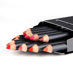 Hot selling waterproof makeup private label 12color matte lipstick multi function lipstick pencil set/ lip liner