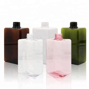 IBELONG 300ml Green Pink White Amber Clear Rectangular PETG Plastic Shampoo Bottle with Disc Cap