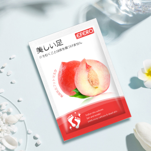 korean skin care feet mask  efero  juicy peach extract foot peel mask exfoliating remove foot dead skin moisturizing care foot