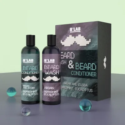 Men Gift Set Beard Care Oil Products Male Wash Shampoo Conditioner Serum Balm Grow Grooming Beard