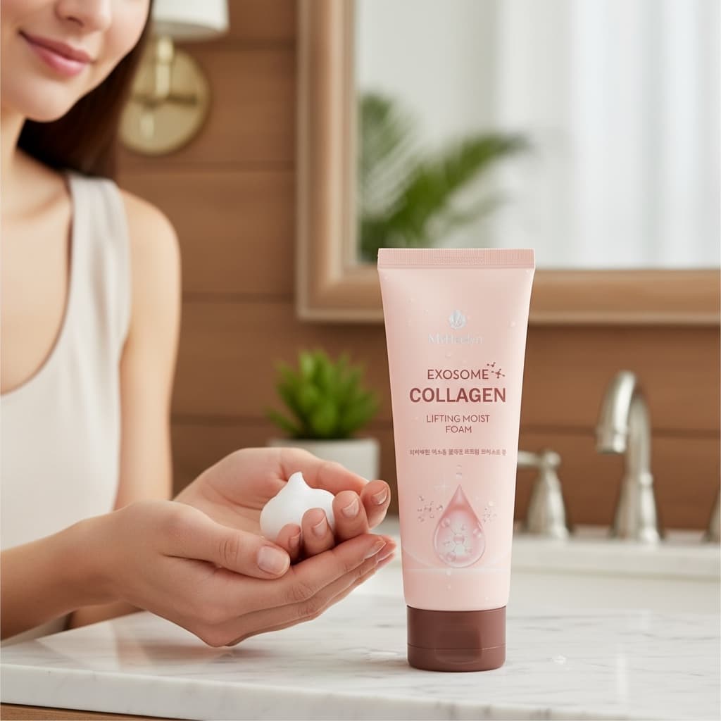 [MyHaelyn] EXOSOME GREEN TEA CALMING Cleansing Foam 150ml soothes and purifies the skin with natural