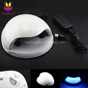 NADECO New Battery Operated 32W LED Nail Gel Curing Equipment Nail Dryer