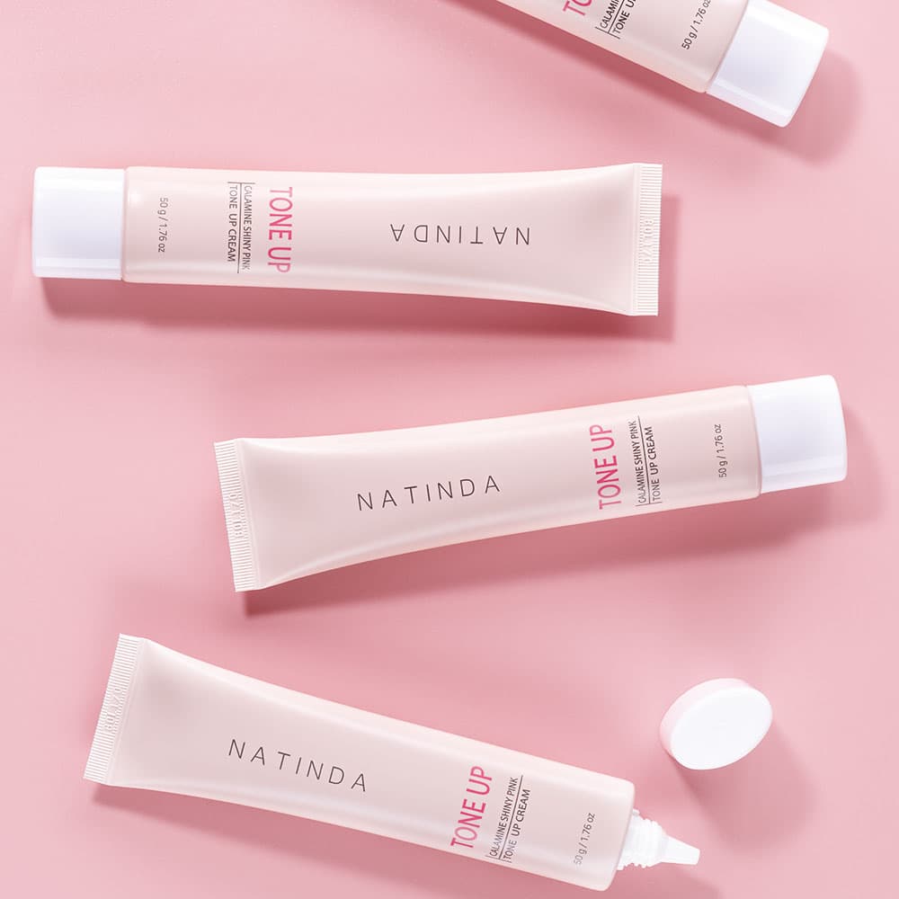 NATINDA Calamine Shiny Pink Tone-Up Cream 50g