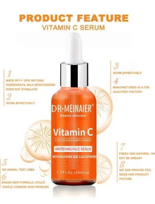 New Whitening Vitamin C Serum Ha Face Serum in Stock 50ml Private Label