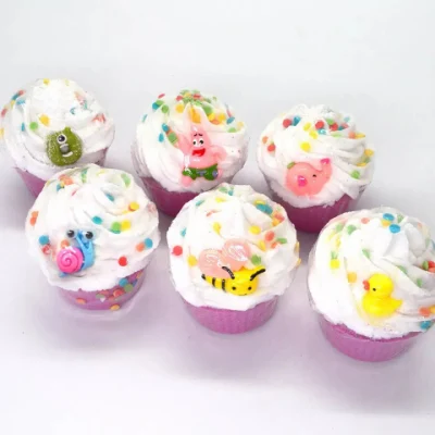 OEM Custom Cup Cake Rich Bubble Bath Bomb Kids with Toys for Dry Skin Moisturize