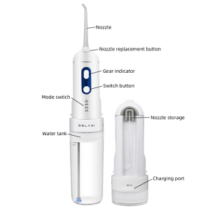 Oral Irrigator Dental Water Flosser Waterproof Battery Tank Hand-held Tooth Punch