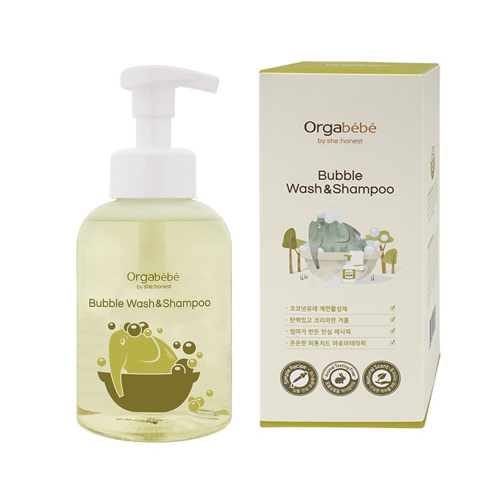 ORGABEBE BUBBLE WASH&amp;SHAMPOO 500ml