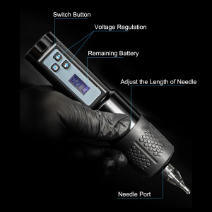 Original Portable Wireless Tattoo Machine Pen 2000mAh Lithium Battery Power Supply LED Digital Display Tattoo Equipment