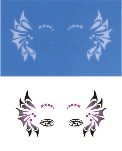 PET reusable makeup stencil for airbrush tattoo and face paint