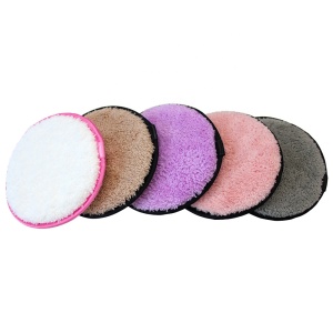 Private Label Round Makeup Remover Towel Microfiber Makeup Remover Pad