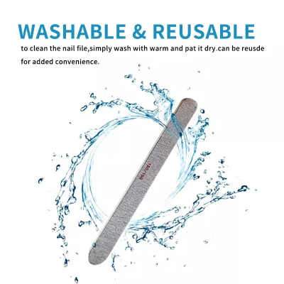 Professional Nail Files, Washable Double Sided Grit Nail File