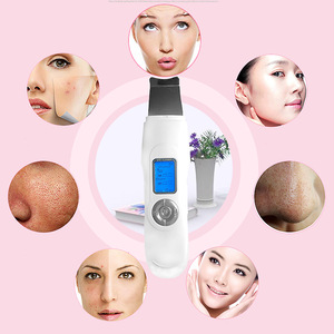 Professional rechargeable facial peels beauty device blackhead removal ultrasonic skin scrubber