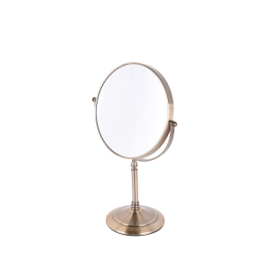 Retro Style 8 Inch 3X Antique Cosmetic Vanity Desk Makeup Mirror Double Sided Tabletop Mirror Bathroom Bedroom Makeup Vanity