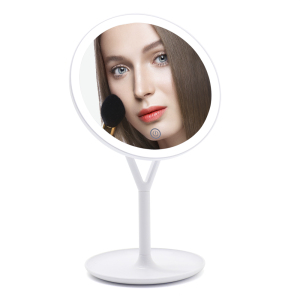 Round cosmetic mirrors Selfie vanity led makeup mirror with lights