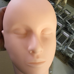 Training Mannequin Flat Head Practice Make Up Model Eyelash Extensions Closed Eyes lash Mannequin