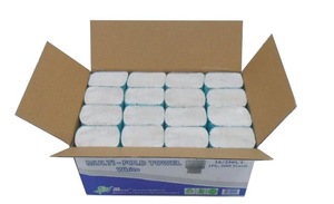 white 100% sustainable virgin fiber interleaved toilet paper