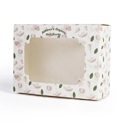 Wholesale Custom Logo Printing Charger Cable Packing Paper Box Teether Pacifier Clip Packaging with PVC Window and Handle