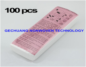 WIPEX 2015 China top sale High Performance depilation strip 80g 100pcs/pack 3"*9"