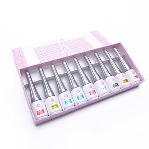 Youth Rose Nail LED Gel Liner Brush Art Painting Gel 9 Colors Set