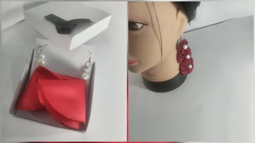 Handmade fabric earrings