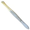 Gold Tipped Surgical Grade German Stainless Steel Tweezer (Slanted)-Flawless Eyebrow and Facial Hair Shaping and Removal Tweezer