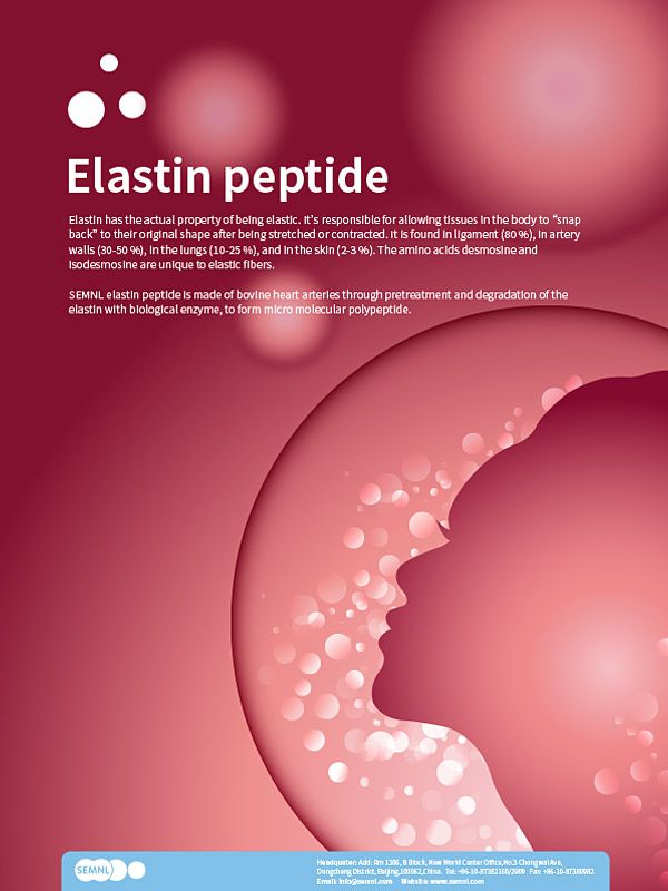 Elastin Peptide treatments to smooth skin texture﻿