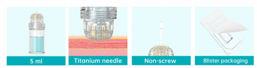 Hydra Microneedle Stamp HN20 – Derma Roller Stamp With 5ml Refillable Applicator for Face Serum