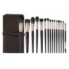 OEM/ODM Private Label Makeup Brush Set 15pcs Professional Synthetic Hair Foundation Eyeshadow Brushes with Cylinder Leather Box