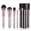 Wholesale Rose Gold 10pcs Makeup Brushes Manufacturer High-End Vegan Synthetic Fiber Brush Set with Custom Logo Packaging BoxTube