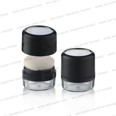 6g 8g 30g Make up Compact Case Round Shape Bottle Empty Custom Transparent Loose Powder Case Cosmetic Packing Diameter