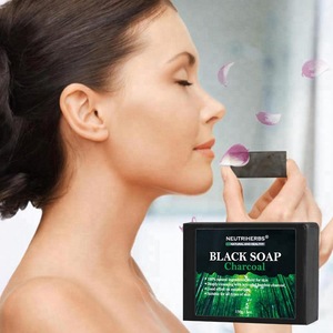 Beauty Product Bamboo Charcoal Whitening Handmade African Black Soap For Women Skin Care