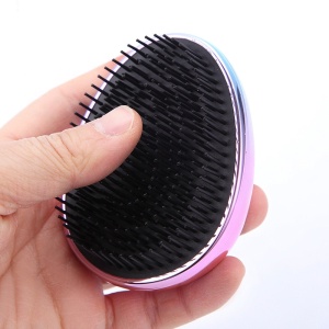 Cheap Custom Plastic Egg Comb Gradient Plating TT Comb Pocket Hair Comb Promotion Gift Pocket Hair Brush