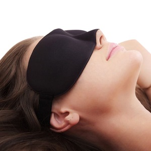 Contoured Softness Private Label Sleep Mask Includes Carry Pouch Eye Mask and Ear Plugs For Travel, Shift Work & Meditation