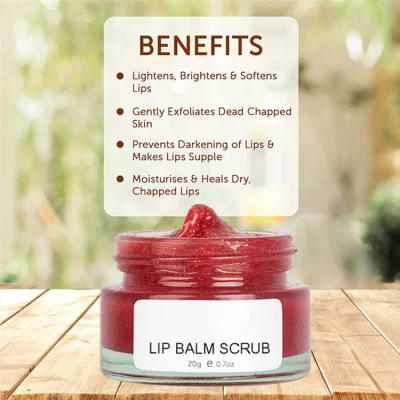 Custom Label Packing Lip Clean Organic Fruit Exfoliating Lip Scrub