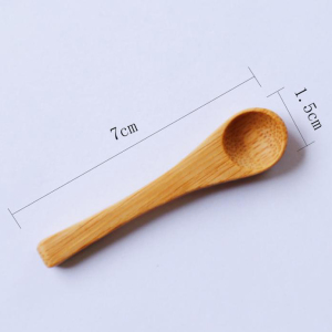 Custom Promotion Eco-Friendly Round Bamboo Wood Cream Cosmetic Spoons