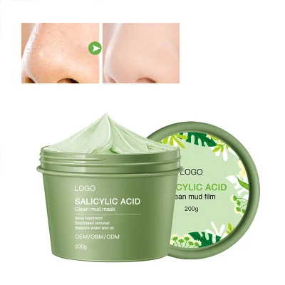 Deep Cleansing Acne Pore Blackhead Face Oil Control Green Tea Mud Clay Mask