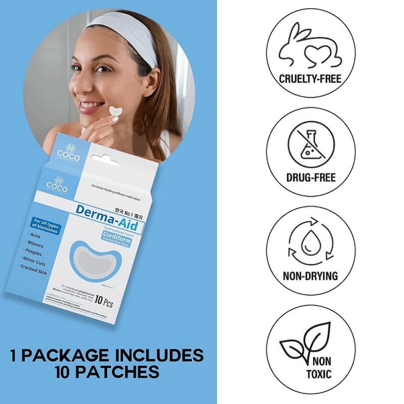 Derma Aid_Cordiform_Acne patch_Heal patch_Heart pimple patch