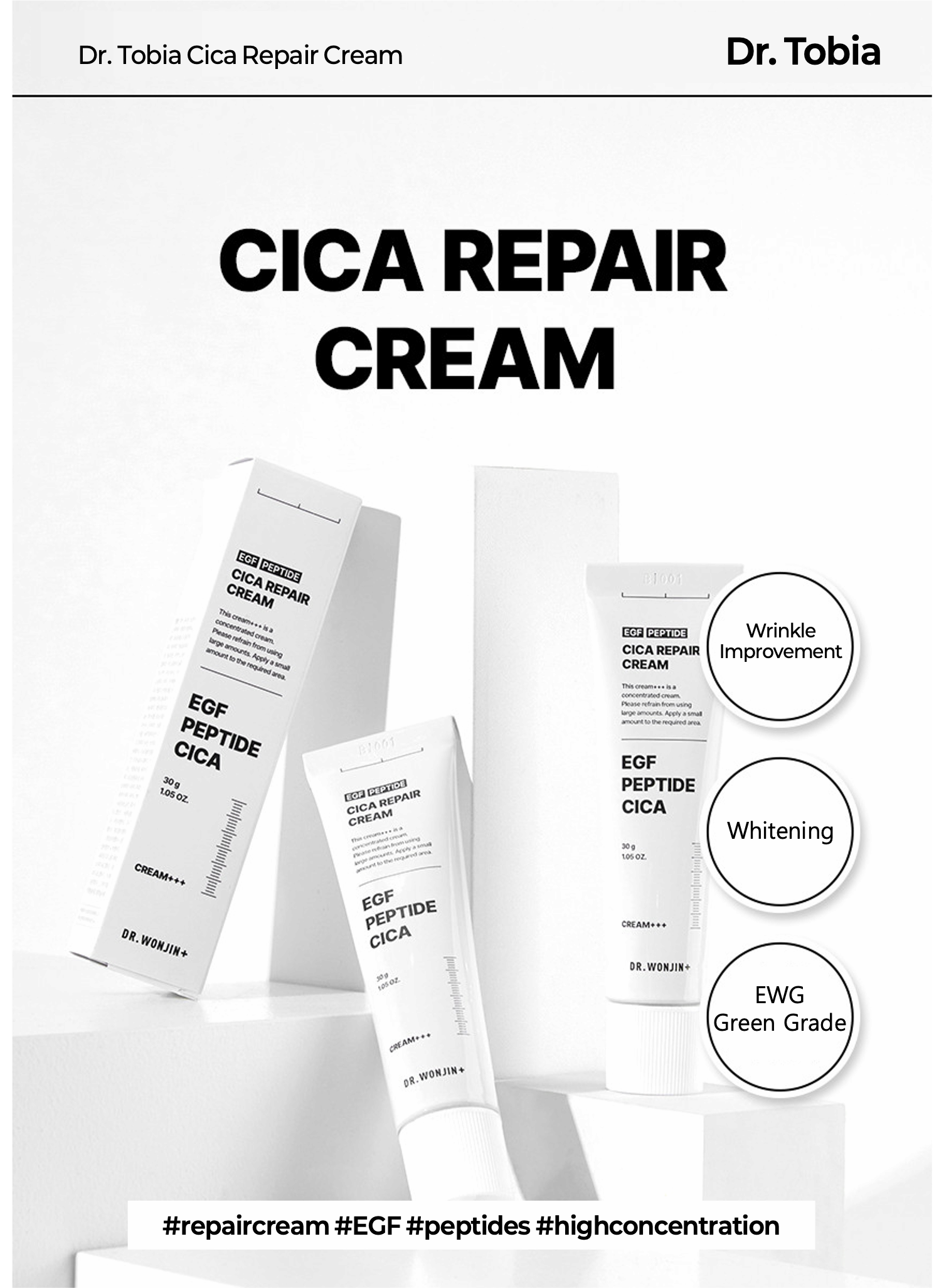 [Dr. Tobia] EGF Peptide Cica Repair Cream