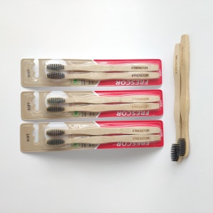 Eco- friendly Charcoal Bristles OEM Bamboo Toothbrush with Customized Packing and Logo