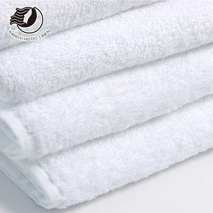 Factory Supply Customized Wholesale White Color Hotel Face Towel