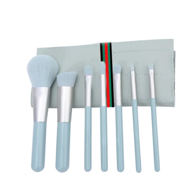 Fashion 7PCS portable Makeup Brushes with PU Bag High-Quality Beauty Tools