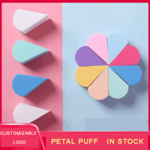 Forsense Oem  Non-Latex Petals Sopro De Maquiagem Makeup Puff Sponge Case Remover Makeup Puff With Packaging