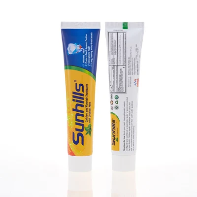 Free Sample Wholesale Custom Logo Calcium and Fluoride Mint Toothpaste for Whitening Teeth Against Cavities