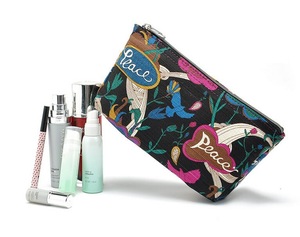 Girls fashion printing cosmetics storage travel case makeup